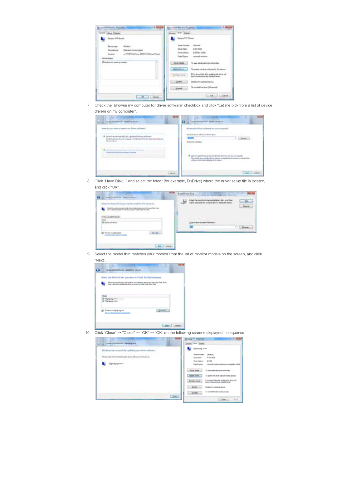 Samsung 700TSn, 820TSn specifications 