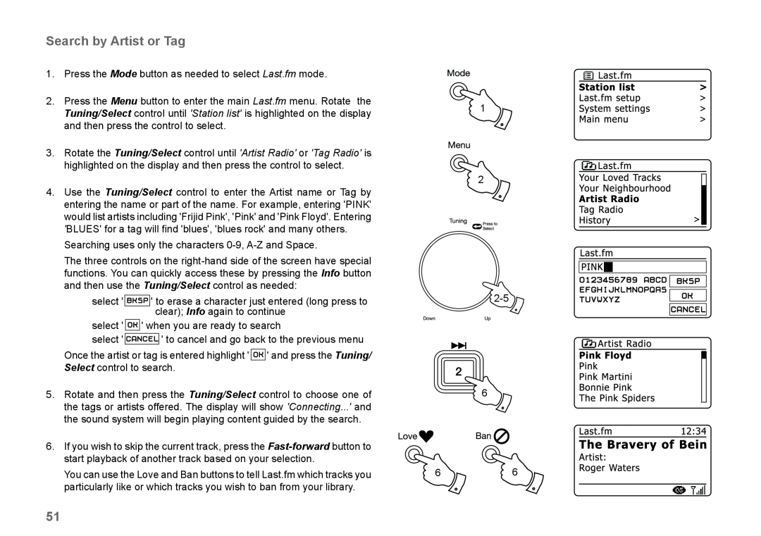 Samsung 83I manual Search by Artist or Tag 