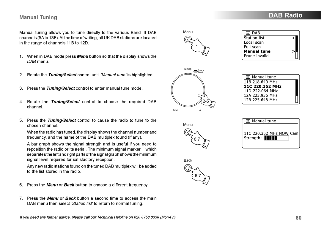Samsung 83I manual Manual Tuning, DAB Radio 