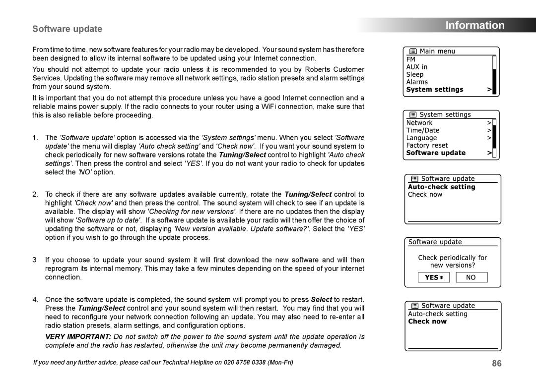 Samsung 83I manual Information, Software update 