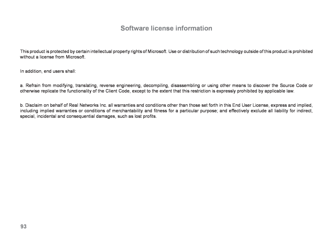 Samsung 83I manual Software license information 