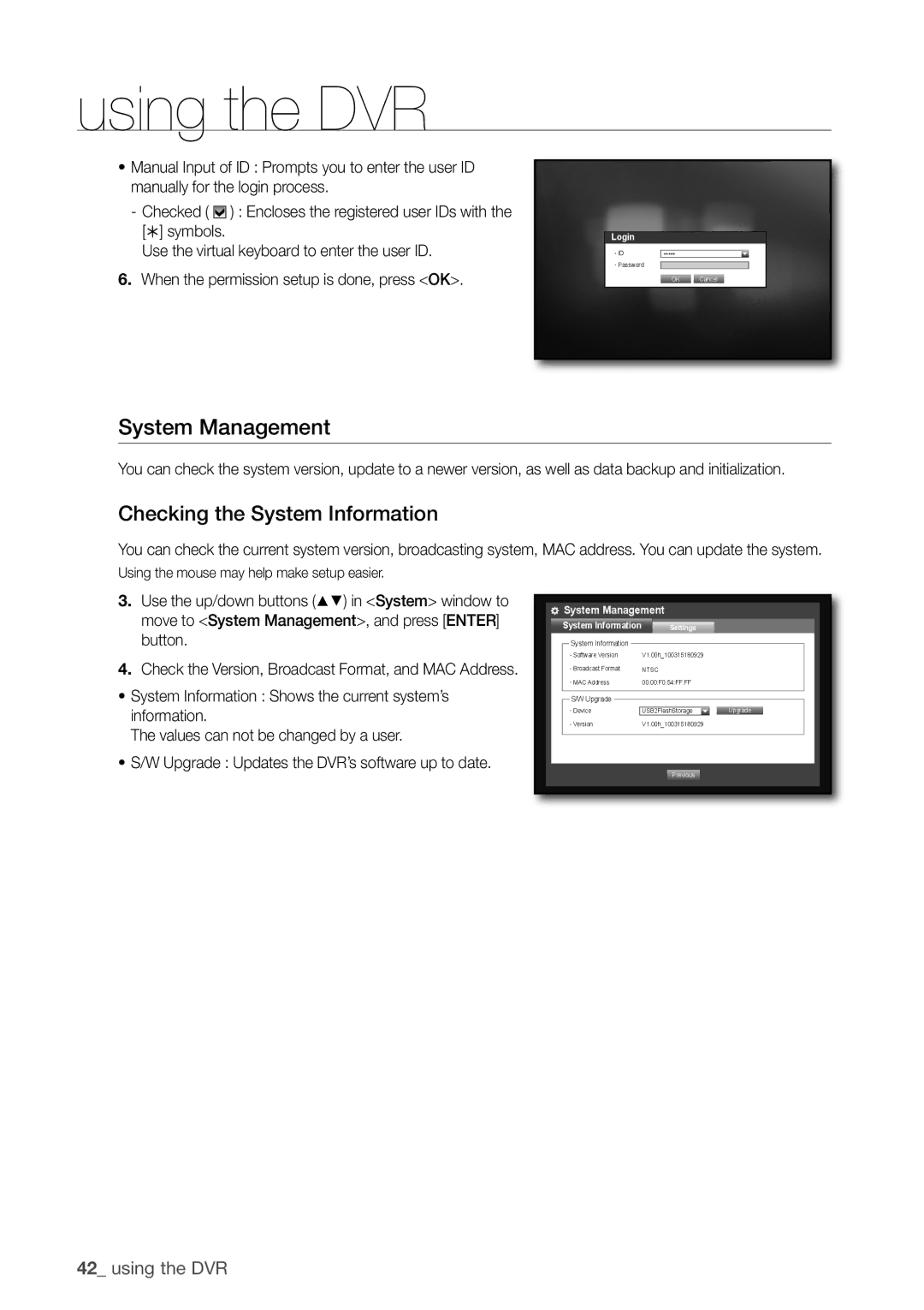 Samsung 870D, 1670D, SRD-850D, SRD-830D, SRD-1650D, SRD-1630D System Management, Checking the System Information 