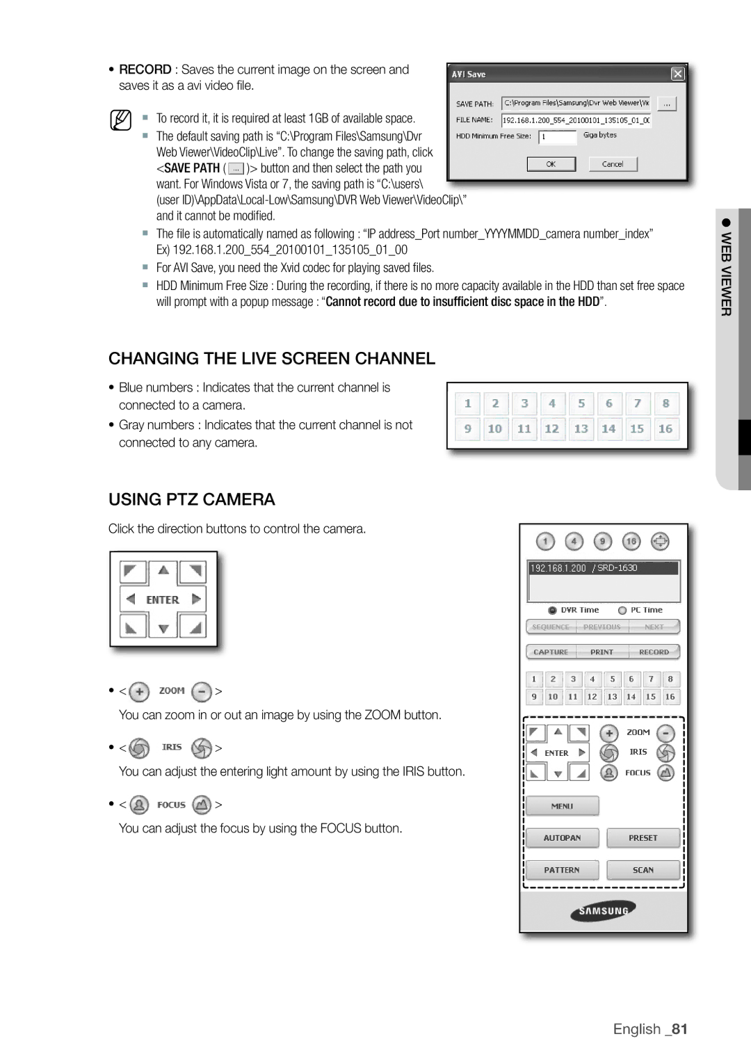 Samsung 870D, 1670D, SRD-850D, SRD-830D, SRD-1650D, SRD-1630D, SRD-1610D user manual Changing the Live Screen Channel 