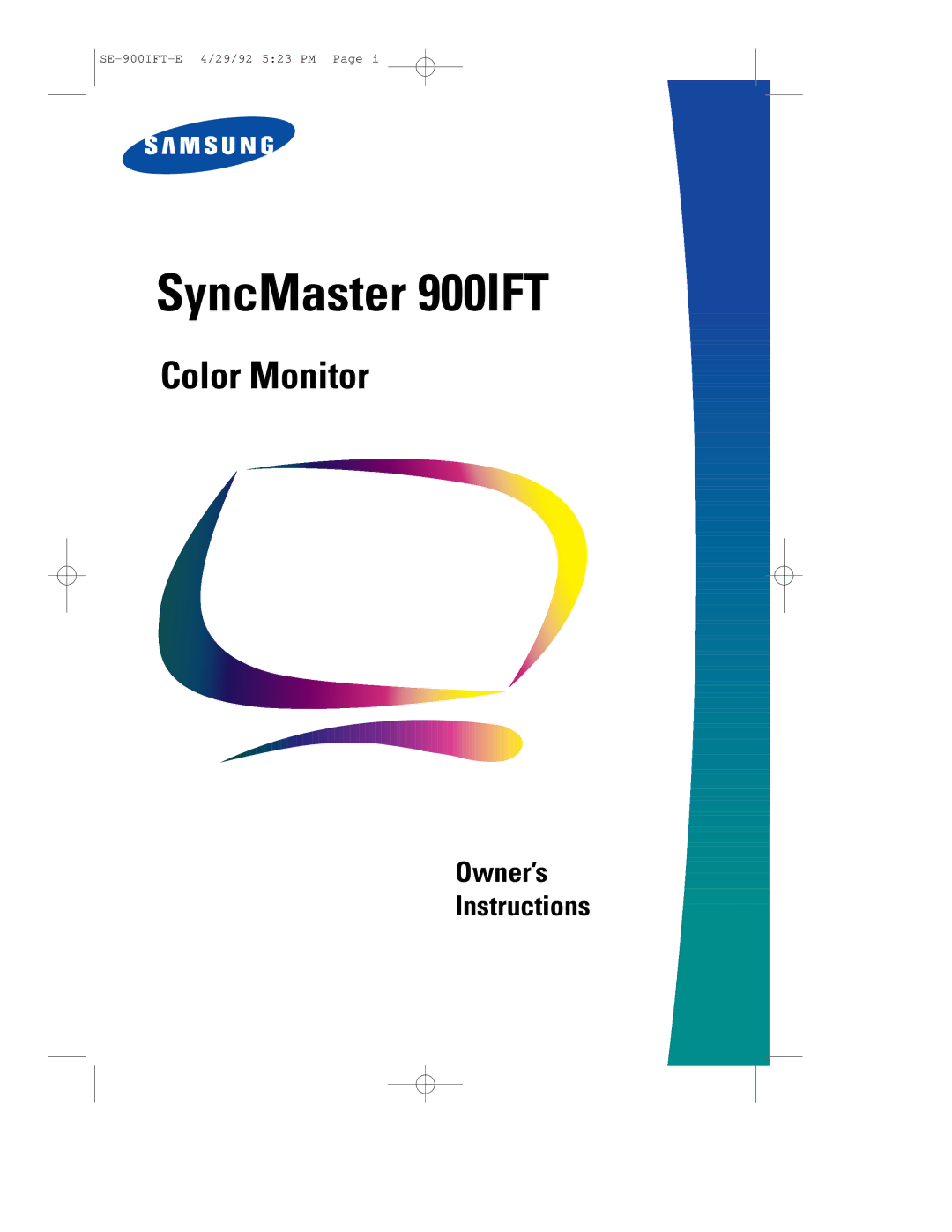 Samsung manual SyncMaster 900IFT 