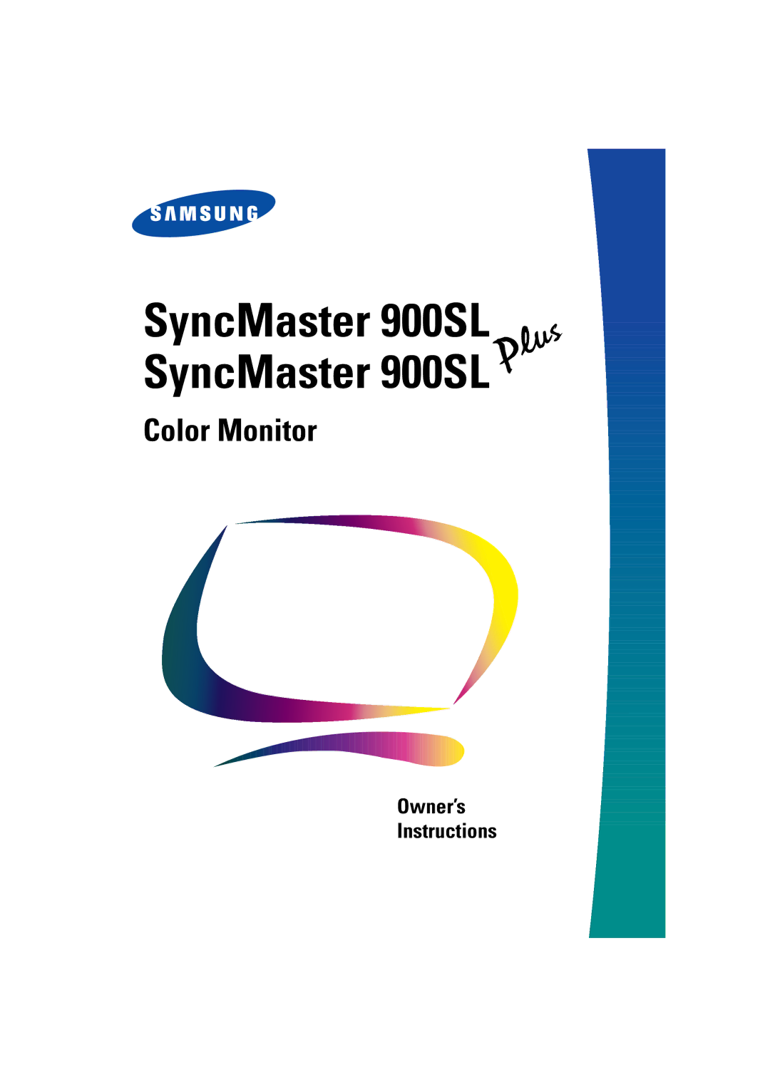 Samsung 900SL, 900SL Plus manual SyncMaster 900SL SyncMaster 900SL 