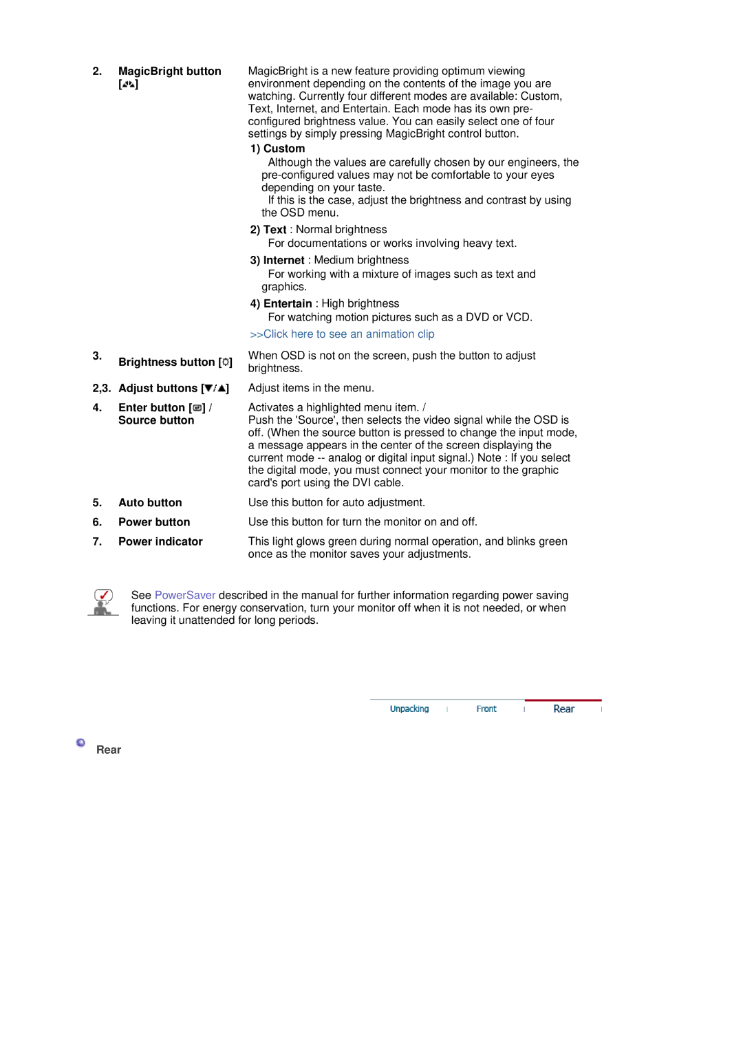 Samsung 901B manual Rear 