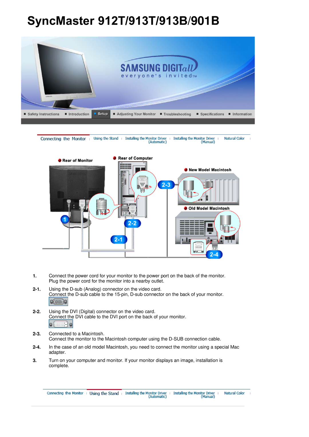 Samsung manual SyncMaster 912T/913T/913B/901B 