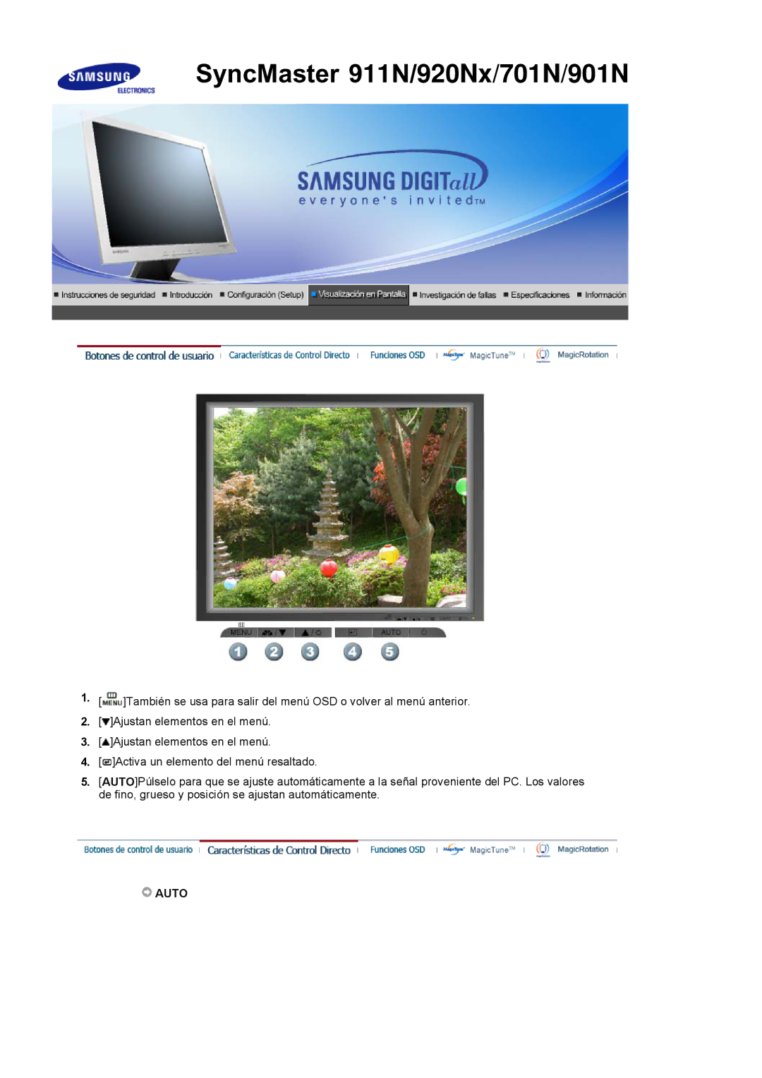 Samsung manual SyncMaster 911N/920Nx/701N/901N 