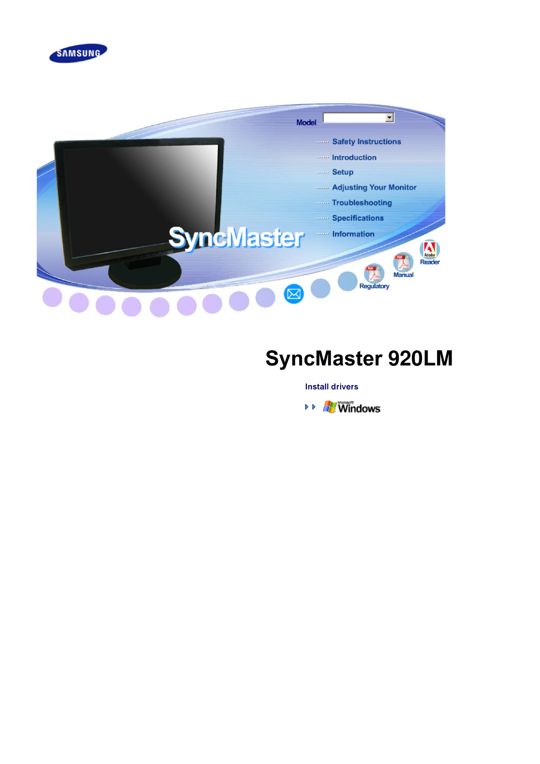 Samsung manual SyncMaster 920LM 