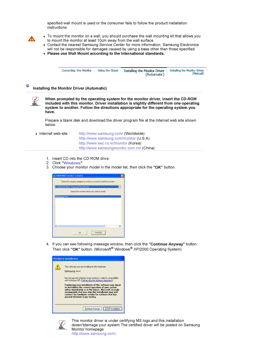 Samsung 920LM manual Click Windows 