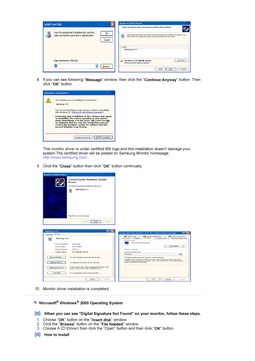 Samsung 920NW manual How to install 