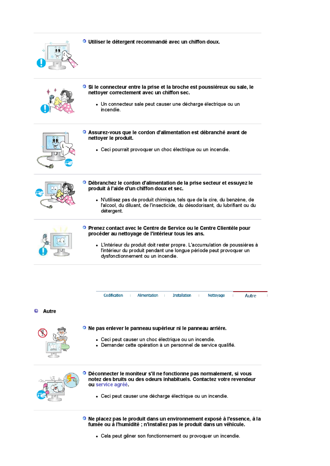 Samsung 920NW manual Ceci pourrait provoquer un choc électrique ou un incendie 