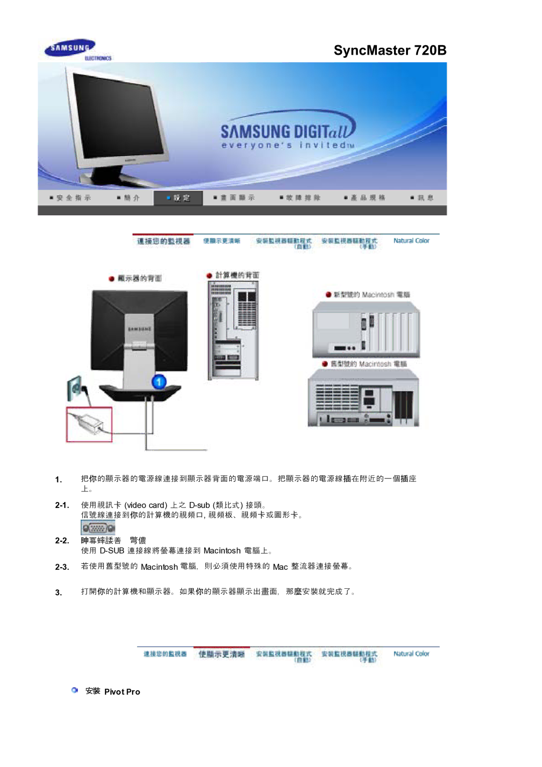 Samsung 920T manual GPivot Pro 