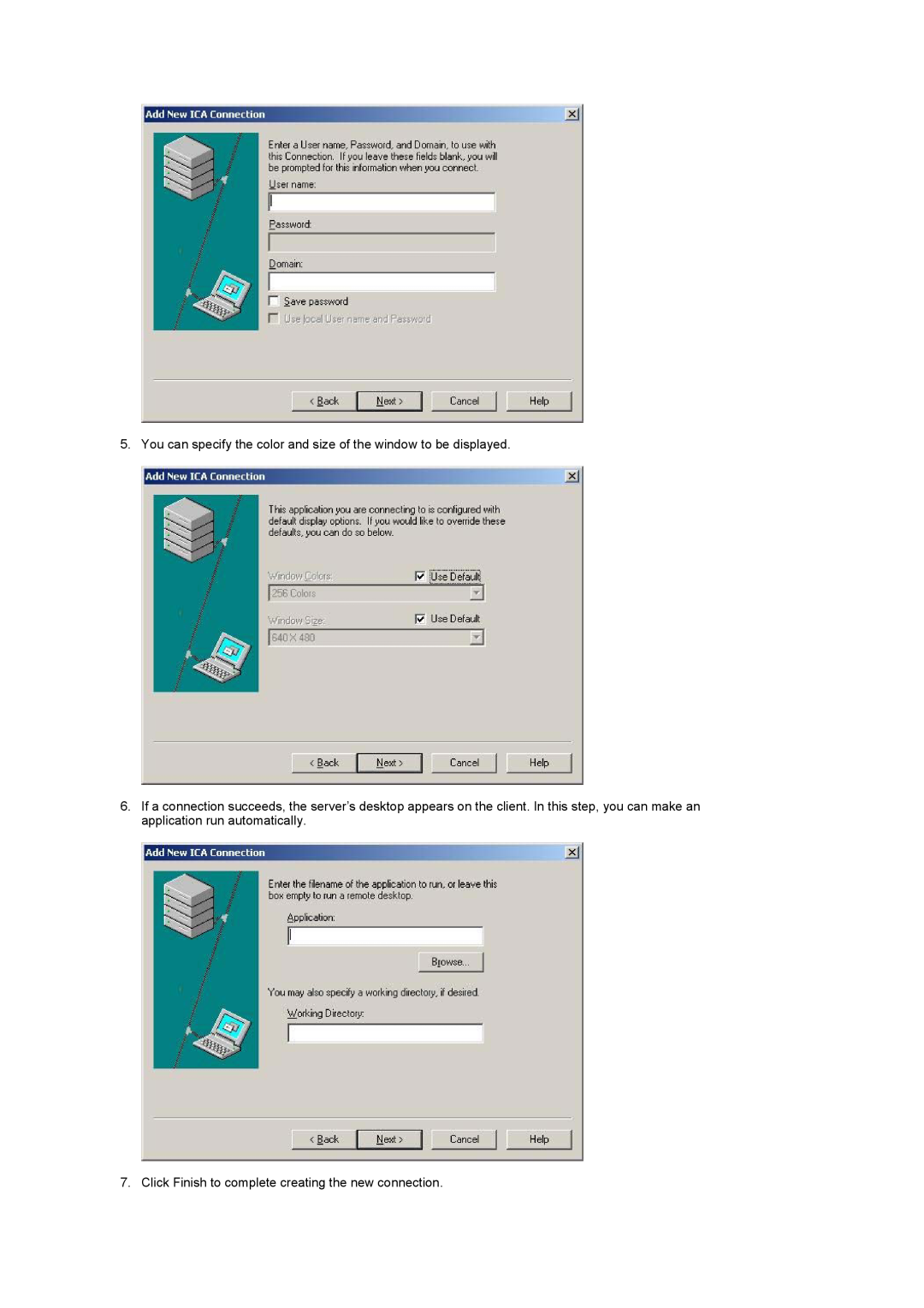 Samsung 920XT manual You can specify the color and size of the window to be displayed 