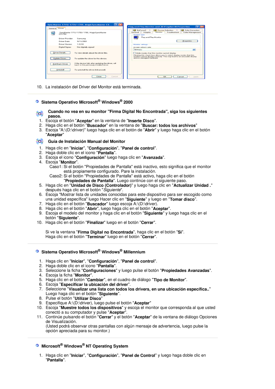 Samsung 930BF, 730BF manual Microsoft Windows NT Operating System 