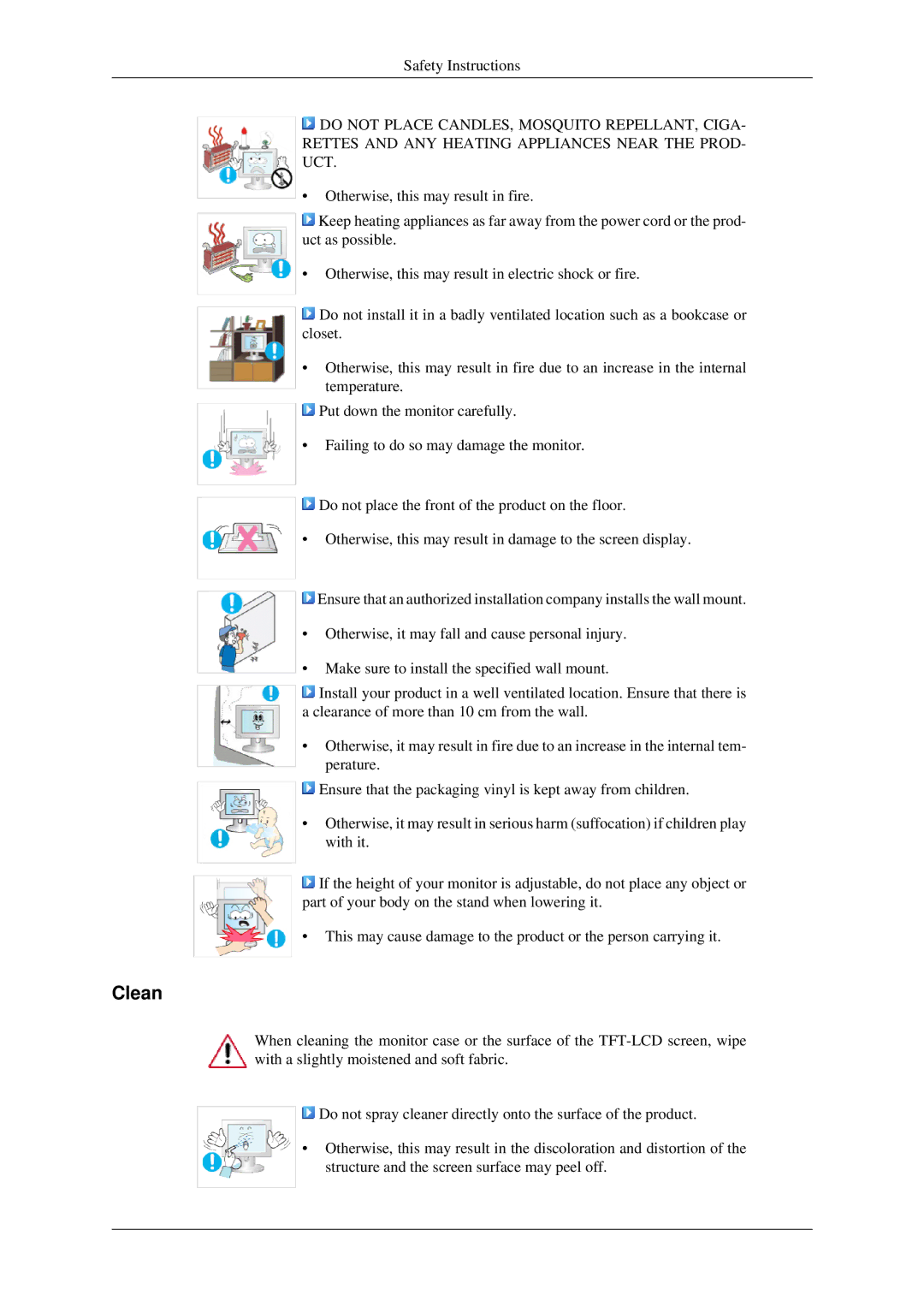 Samsung 930ND user manual Clean 