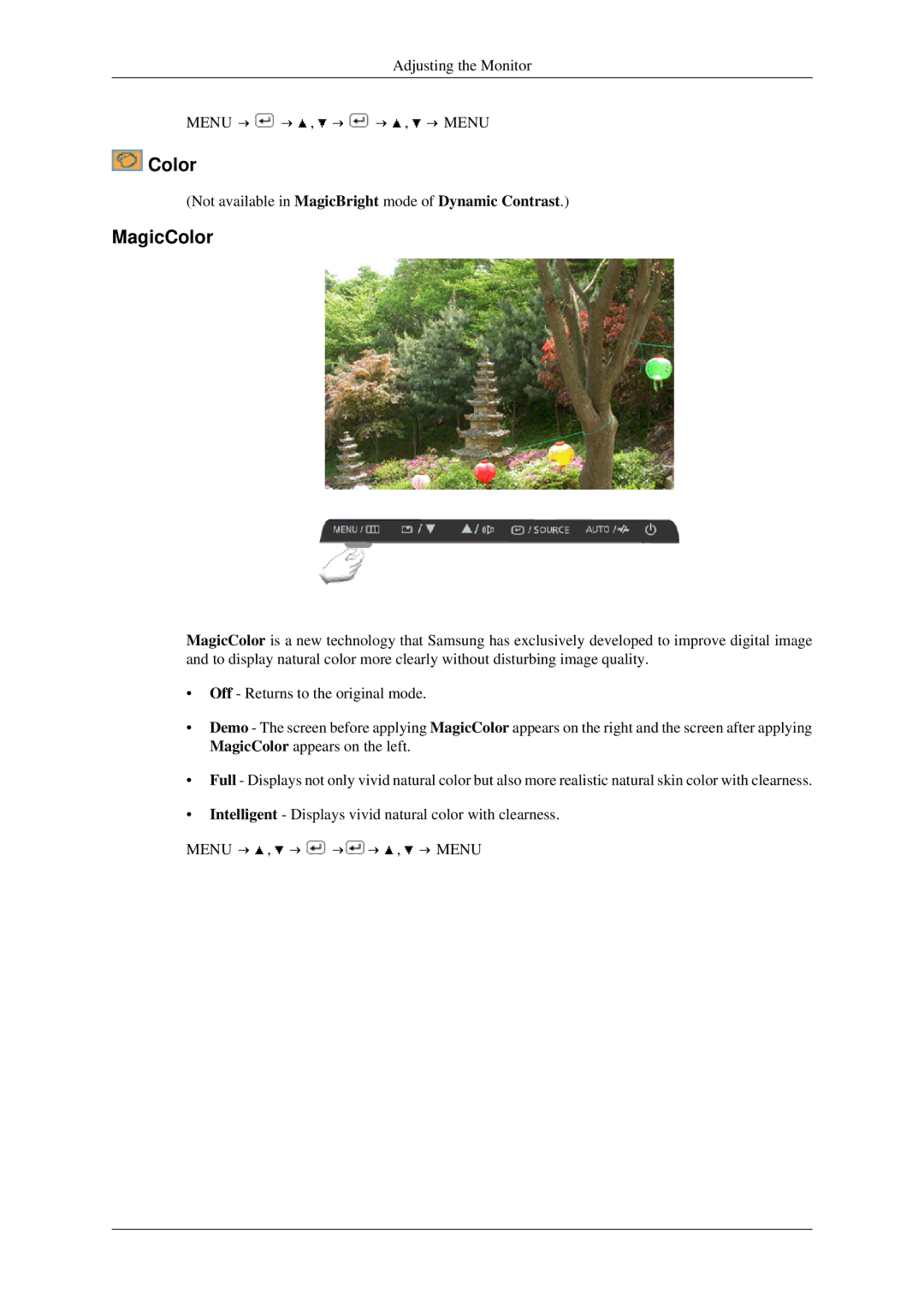 Samsung 930ND user manual MagicColor 