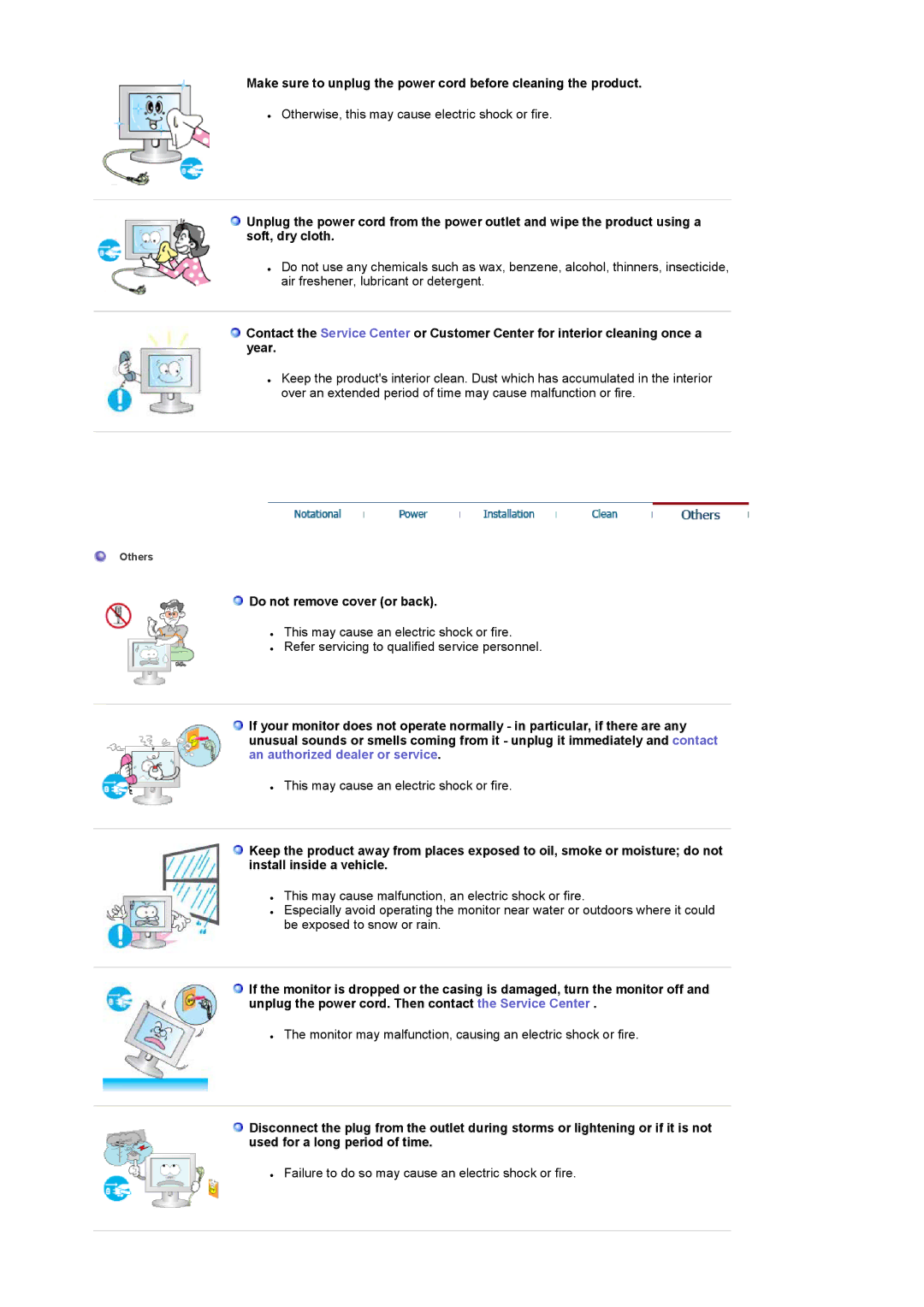 Samsung 931MP manual Do not remove cover or back 