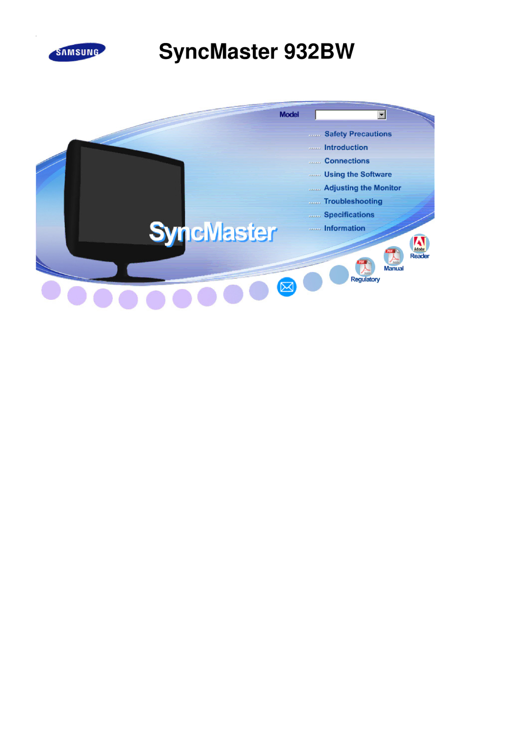 Samsung manual SyncMaster 932BW 