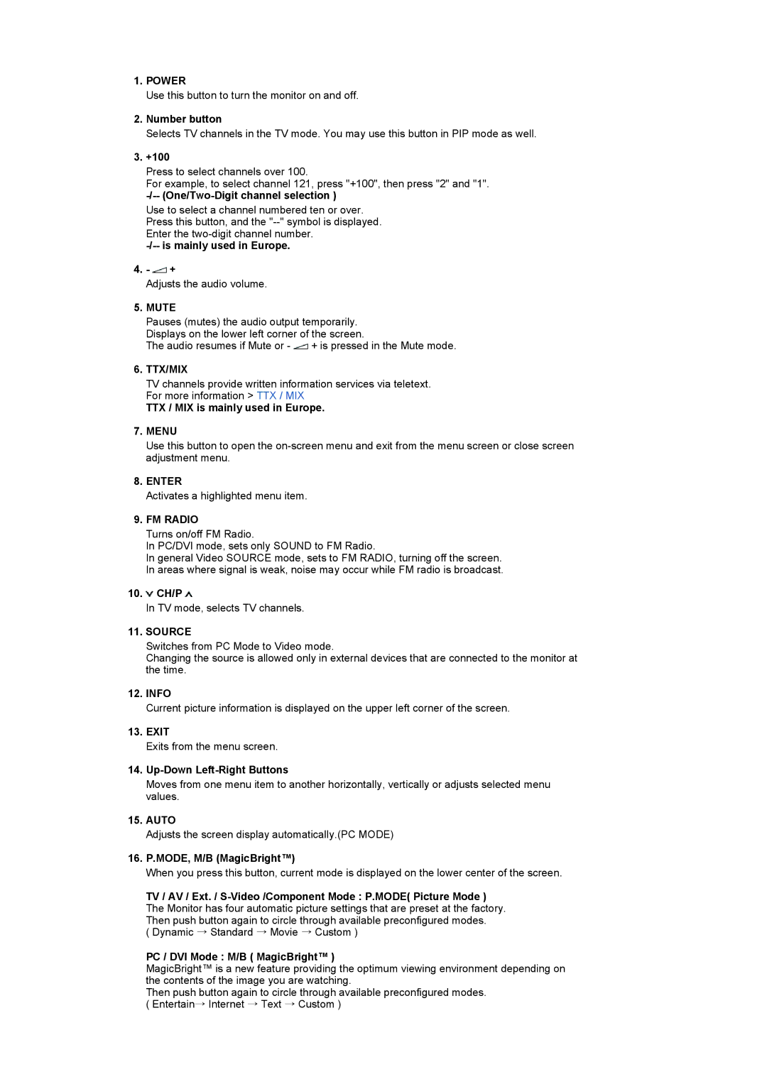 Samsung 932MP manual Mute 