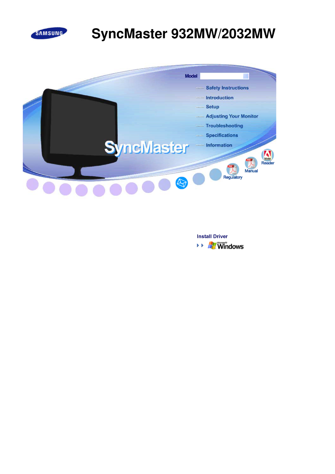 Samsung manual SyncMaster 932MW/2032MW 