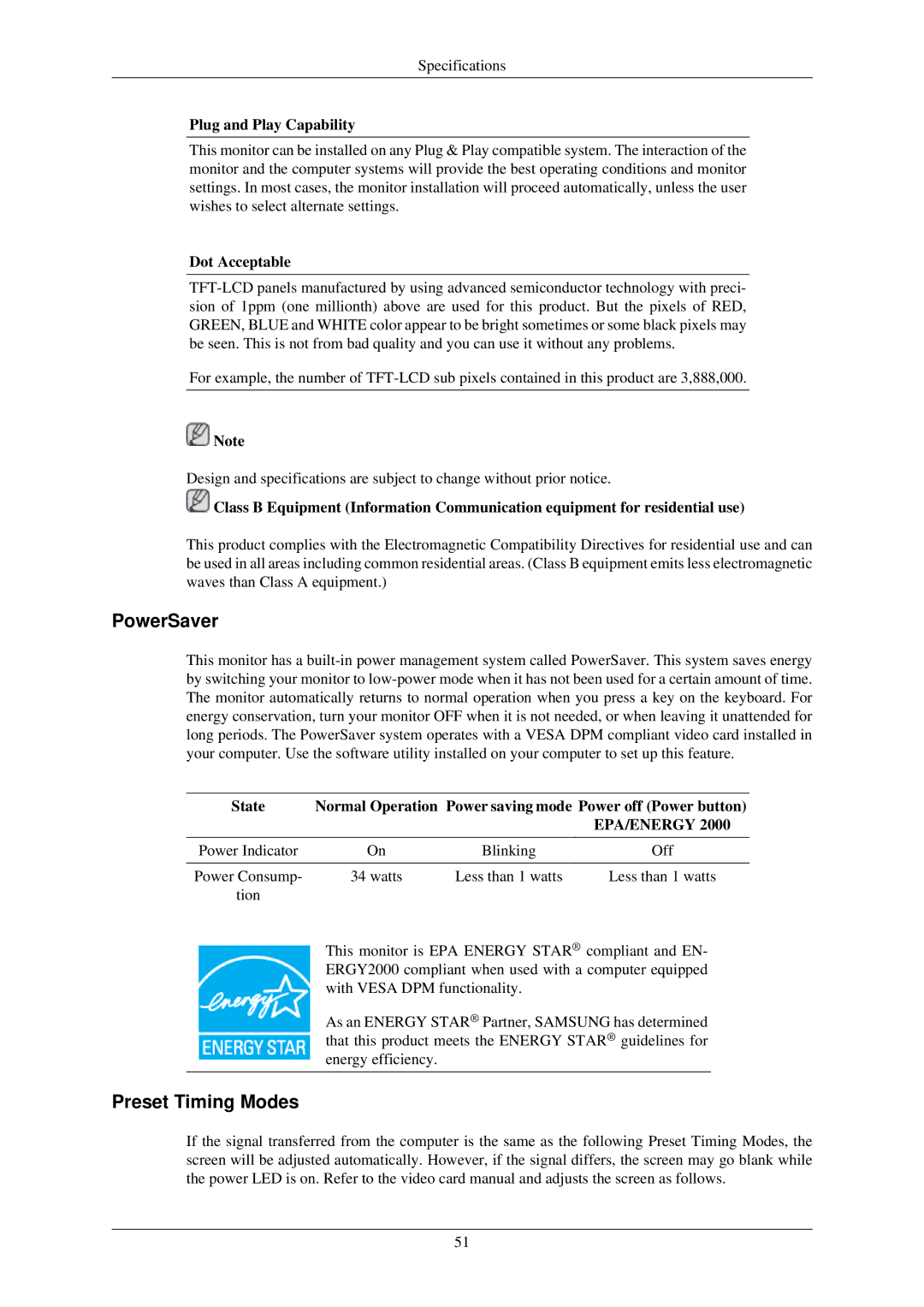 Samsung 933BW, 933GW user manual PowerSaver 