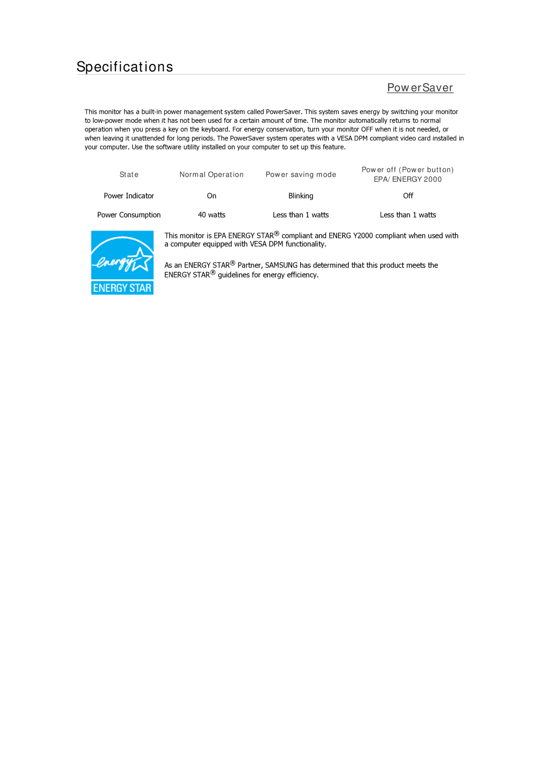 Samsung 2233NW, 933GWPLUS, 933NWPLUS, 933SN Plus, 933BWPLUS, 733NPLUS, 733NW, 733APLUS, 2333SW Plus, 2233SN PowerSaver 