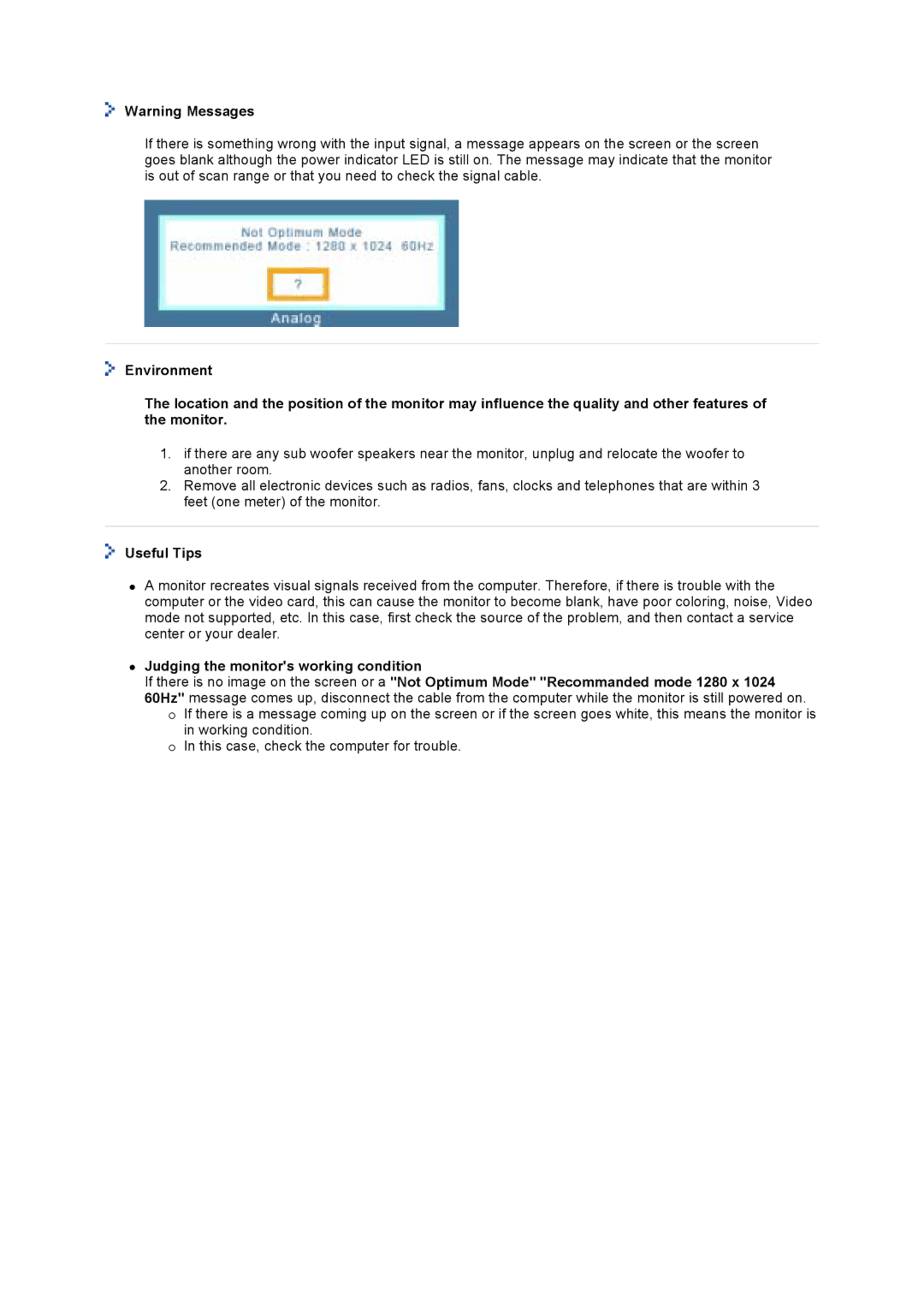 Samsung 73V, 93V manual Useful Tips 