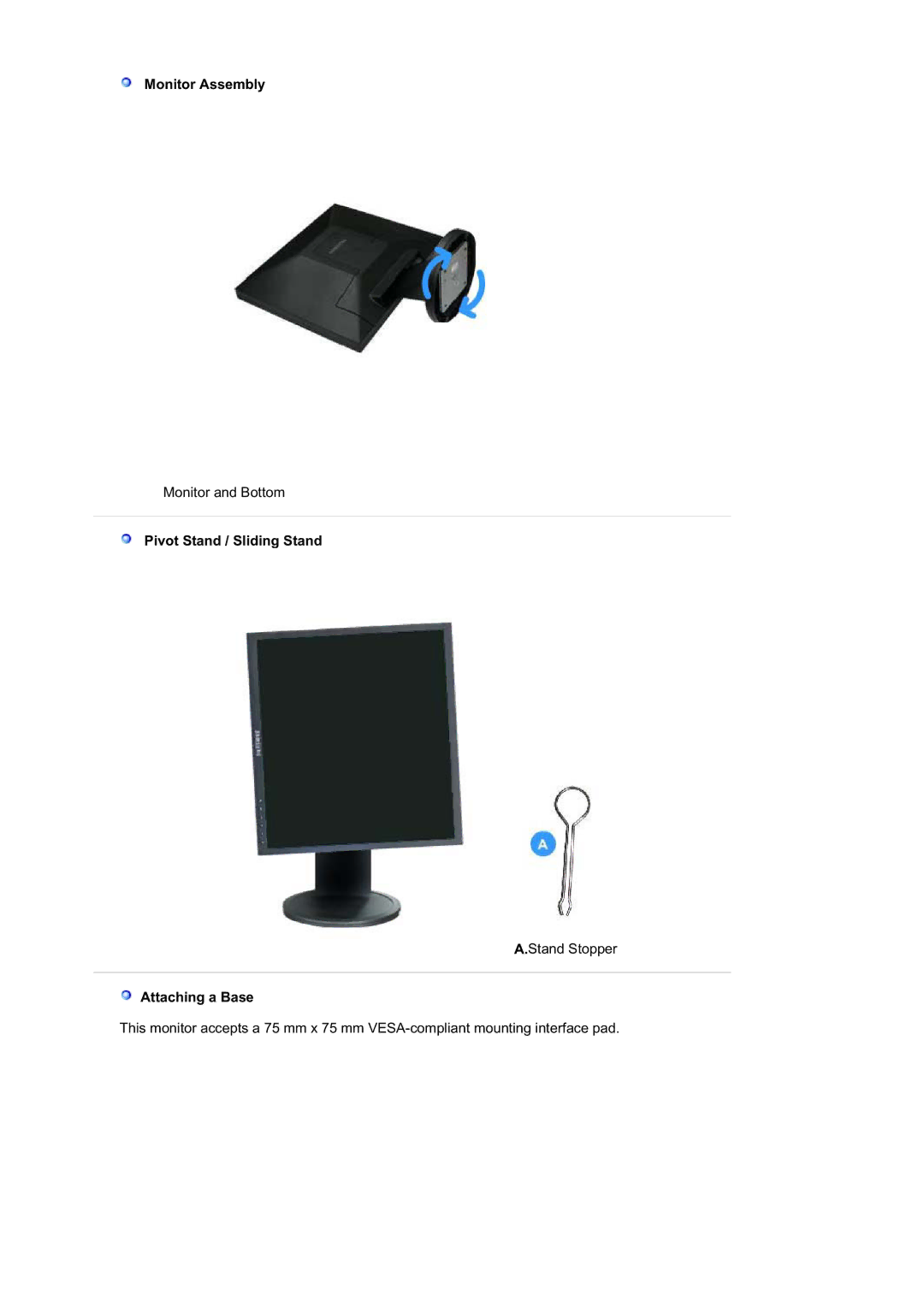 Samsung 740N, 940BE, 940FN, 940N, 740B, 740T, 540N, 540B manual Monitor Assembly 