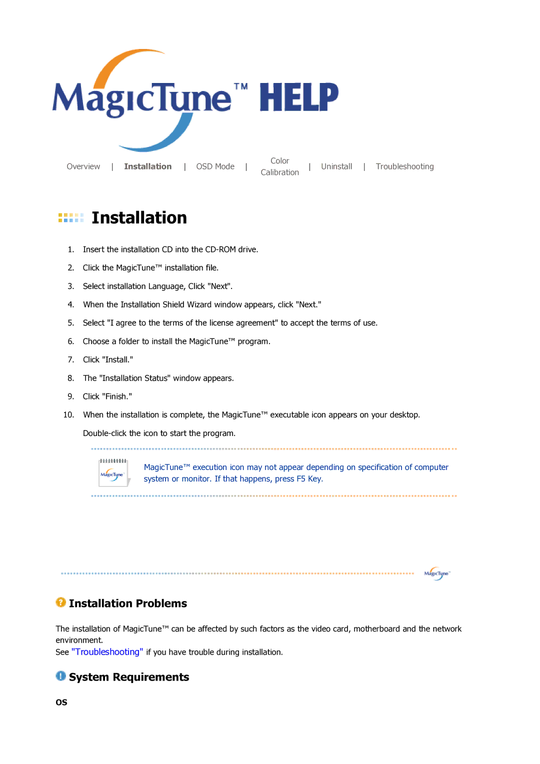 Samsung 940T, 940B, 940FN, 940N, 740B, 740N, 740T, 540B manual Installation 