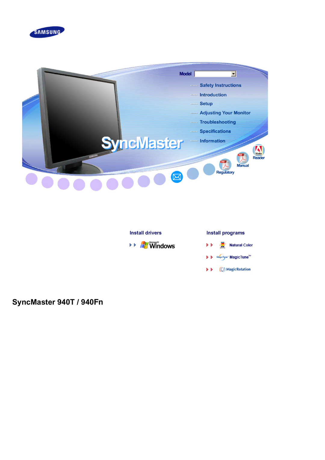 Samsung manual SyncMaster 940T / 940Fn 