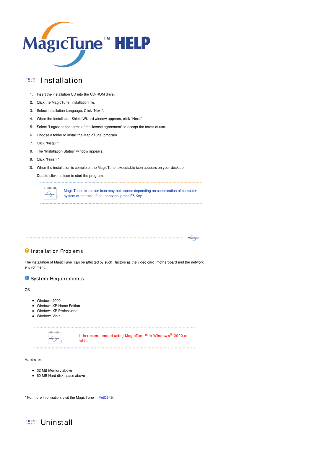 Samsung 940T manual Installation 