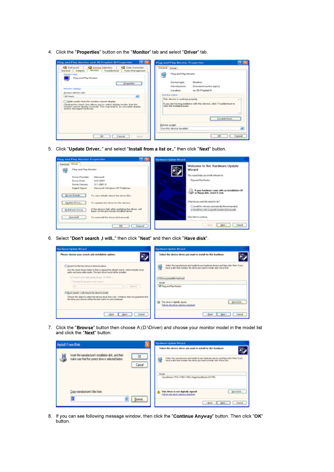 Samsung 741MP, 941MP manual 