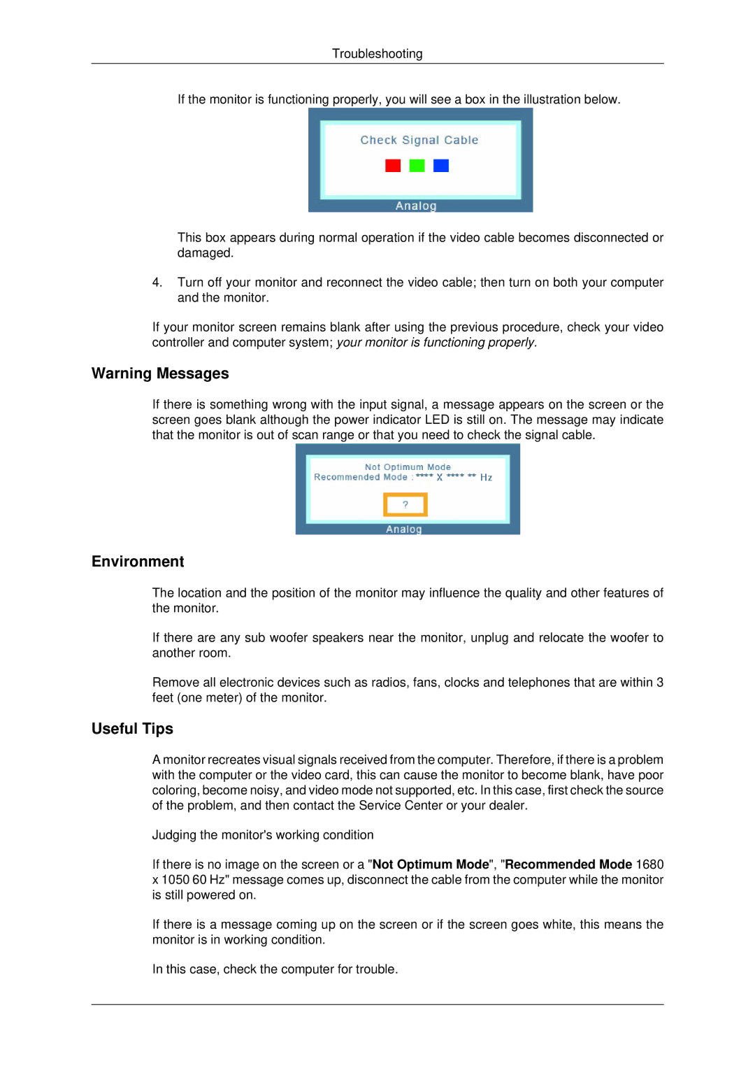 Samsung 943EWX, 2243EWX, 2043EWX user manual Environment 