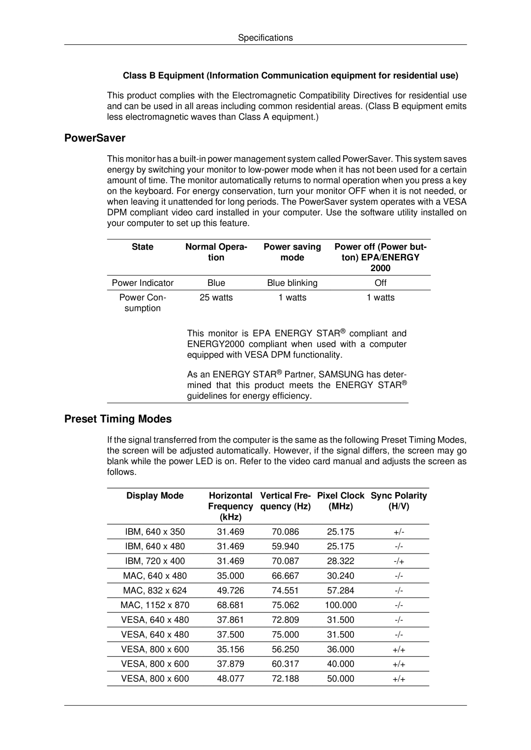 Samsung 2043EWX, 943EWX, 2243EWX user manual PowerSaver 