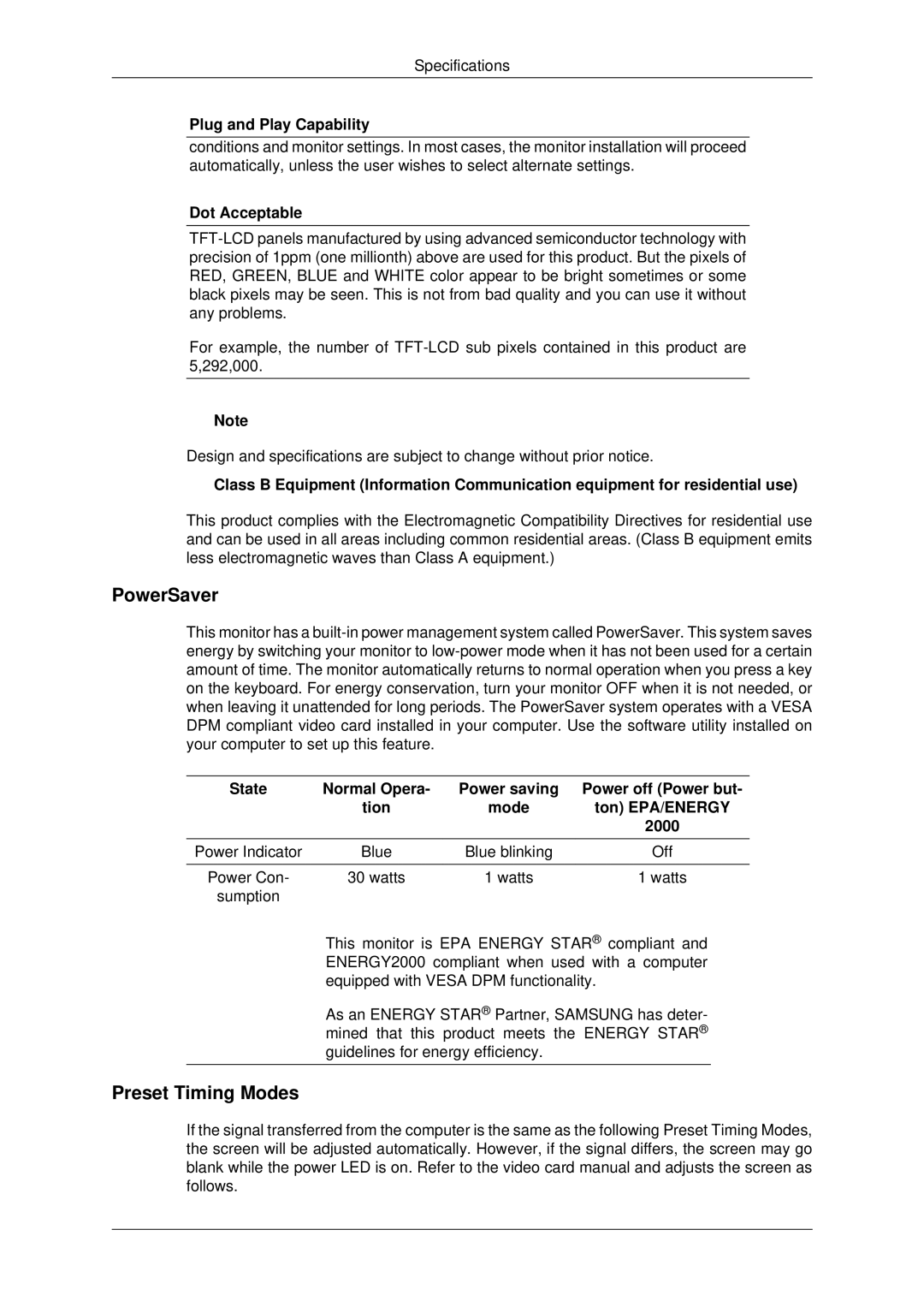 Samsung 2043EWX, 943EWX, 2243EWX user manual PowerSaver 