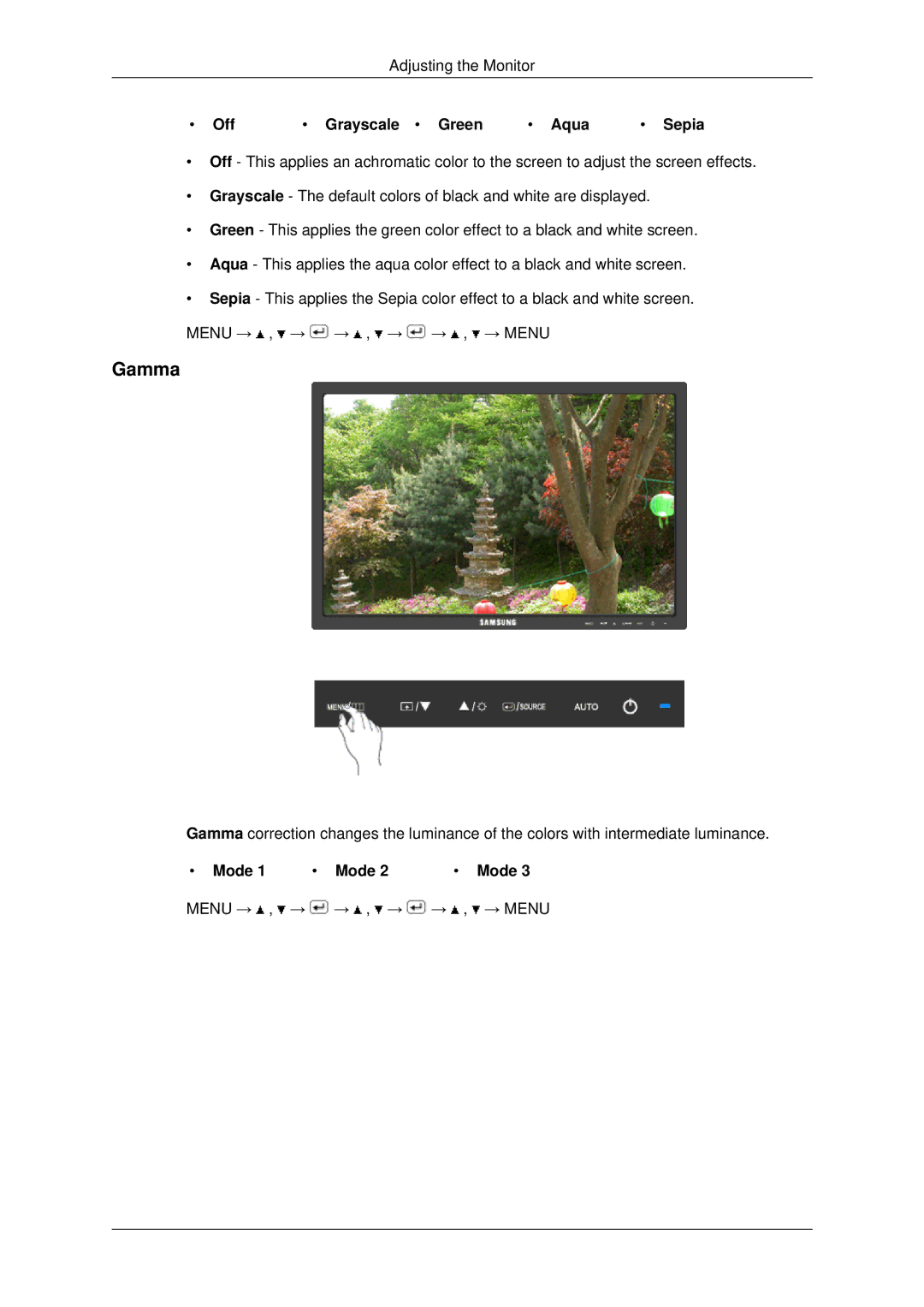 Samsung 943EWX, 2243EWX, 2043EWX user manual Gamma 