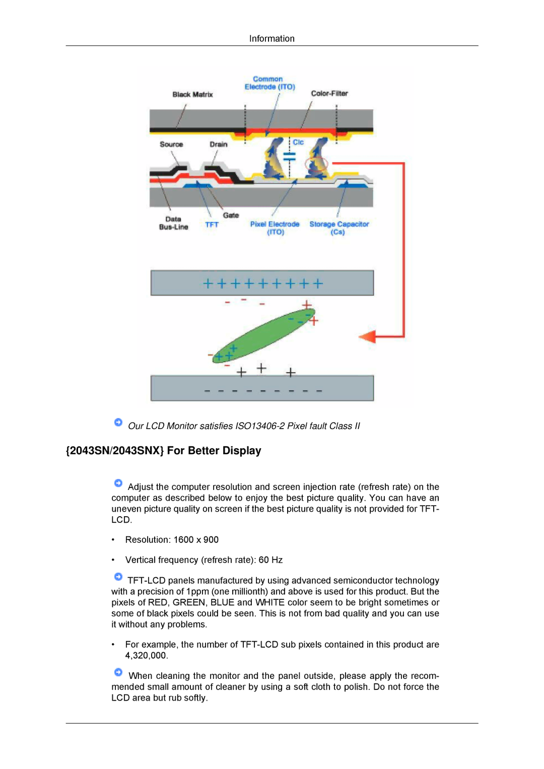 Samsung 943SNX, 2243LNX, 2243SNX user manual 2043SN/2043SNX For Better Display 