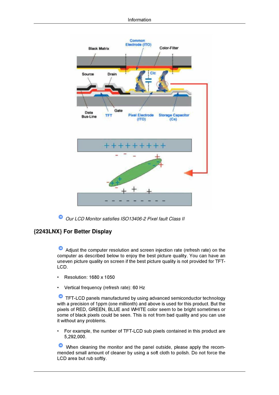 Samsung 943SNX, 2043SNX, 2243SNX user manual 2243LNX For Better Display 