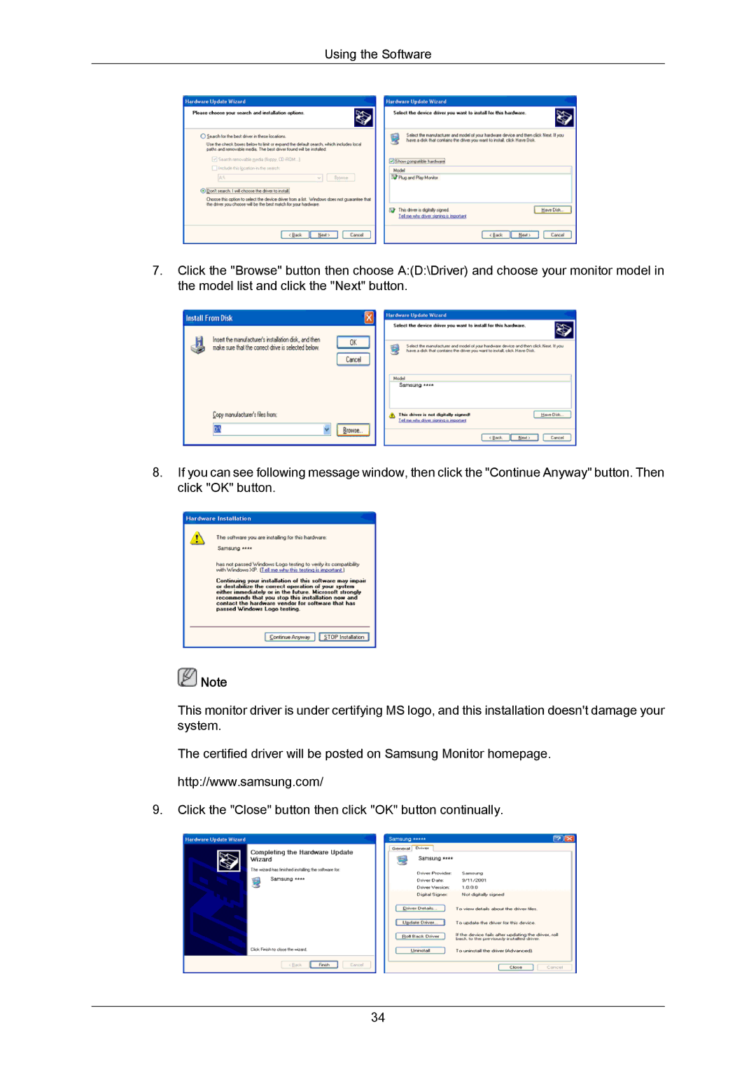 Samsung 2243SNX, 943SNX, 2243LNX, 2043SNX user manual 