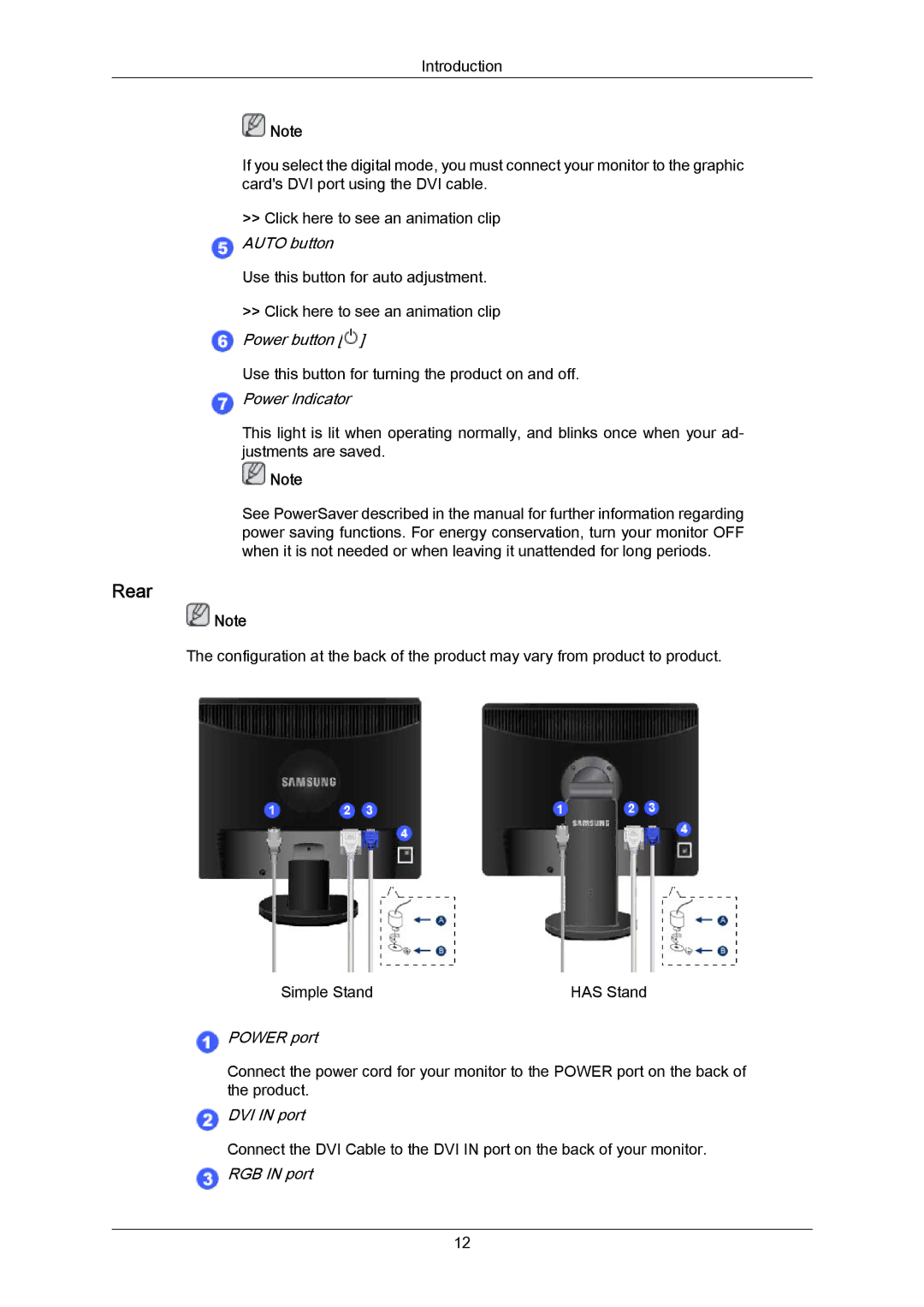 Samsung 943SWX user manual Rear, Power Indicator 