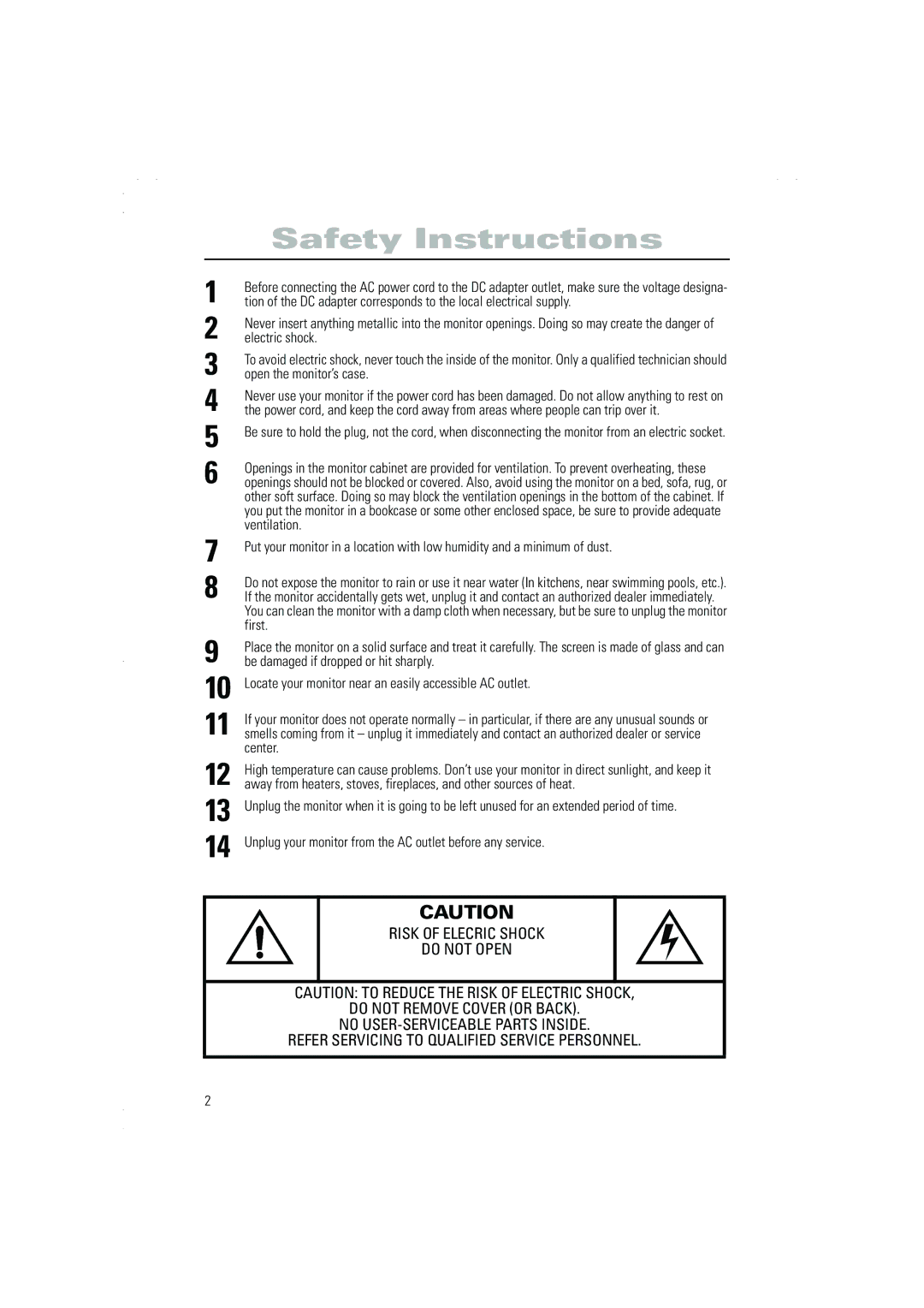 Samsung 950p Plus, 950P, 750p, 950p, 950p plus manual Safety Instructions 