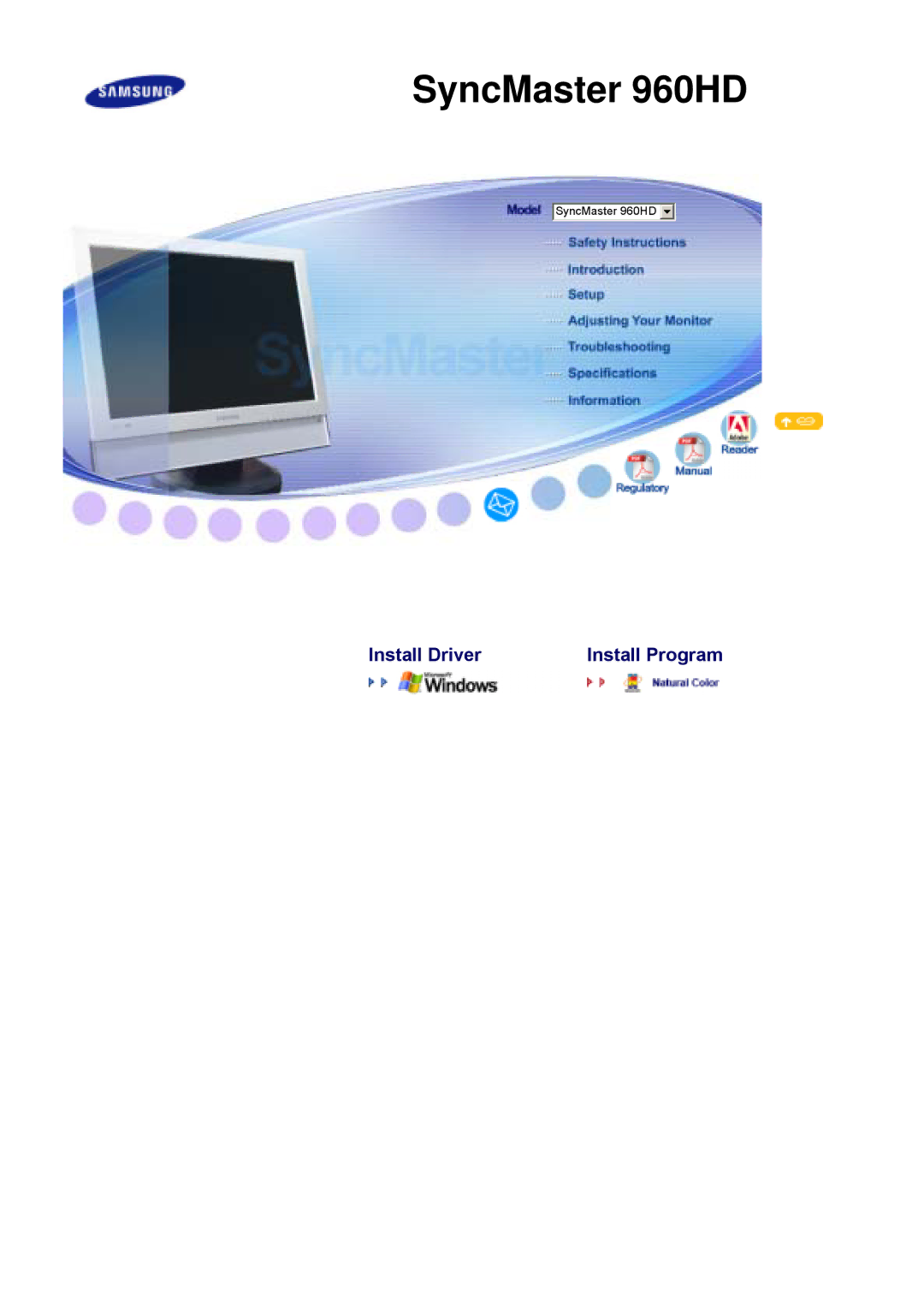 Samsung manual SyncMaster 960HD 