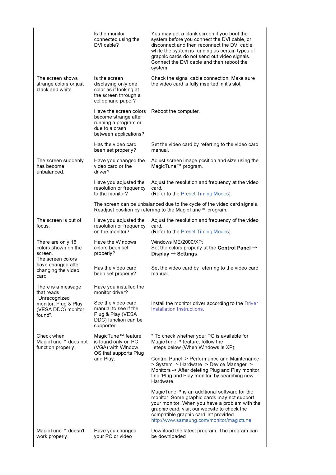 Samsung 770P, 970P manual Display → Settings 