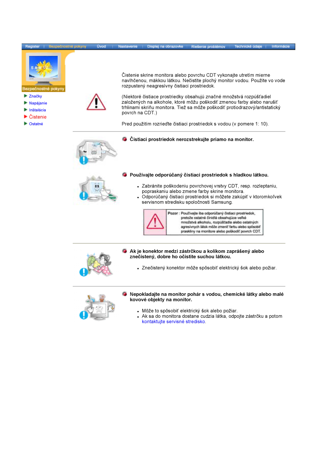 Samsung 997DF, 793MB manual Čistenie 