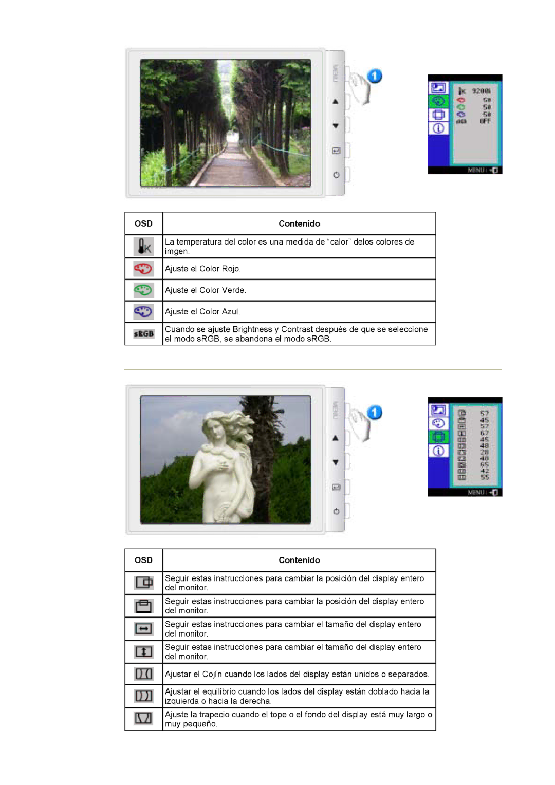 Samsung 793V, 997DF, 793S, 797DF, 793MB, 795DF, 795MB, 783DF, 591S, 591v, 793DF manual Osd 