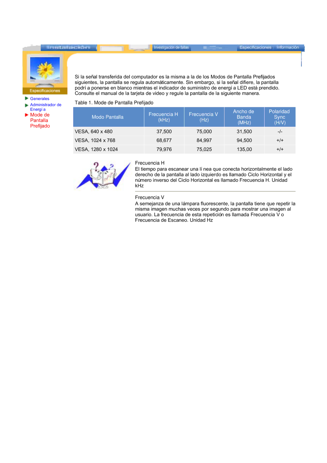 Samsung 793MB, 997DF, 793S, 797DF, 793V, 795DF, 795MB, 783DF, 591S, 591v, 793DF manual VESA, 1024 x 