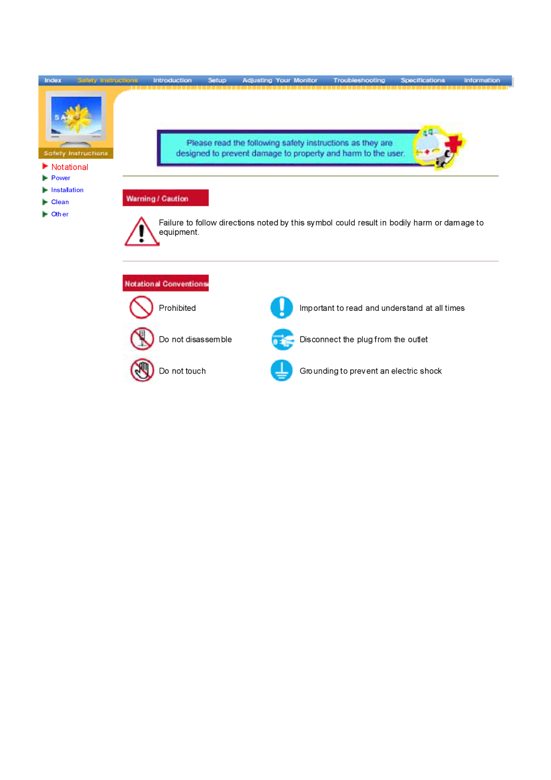 Samsung 797MB, 997MB manual Notational 