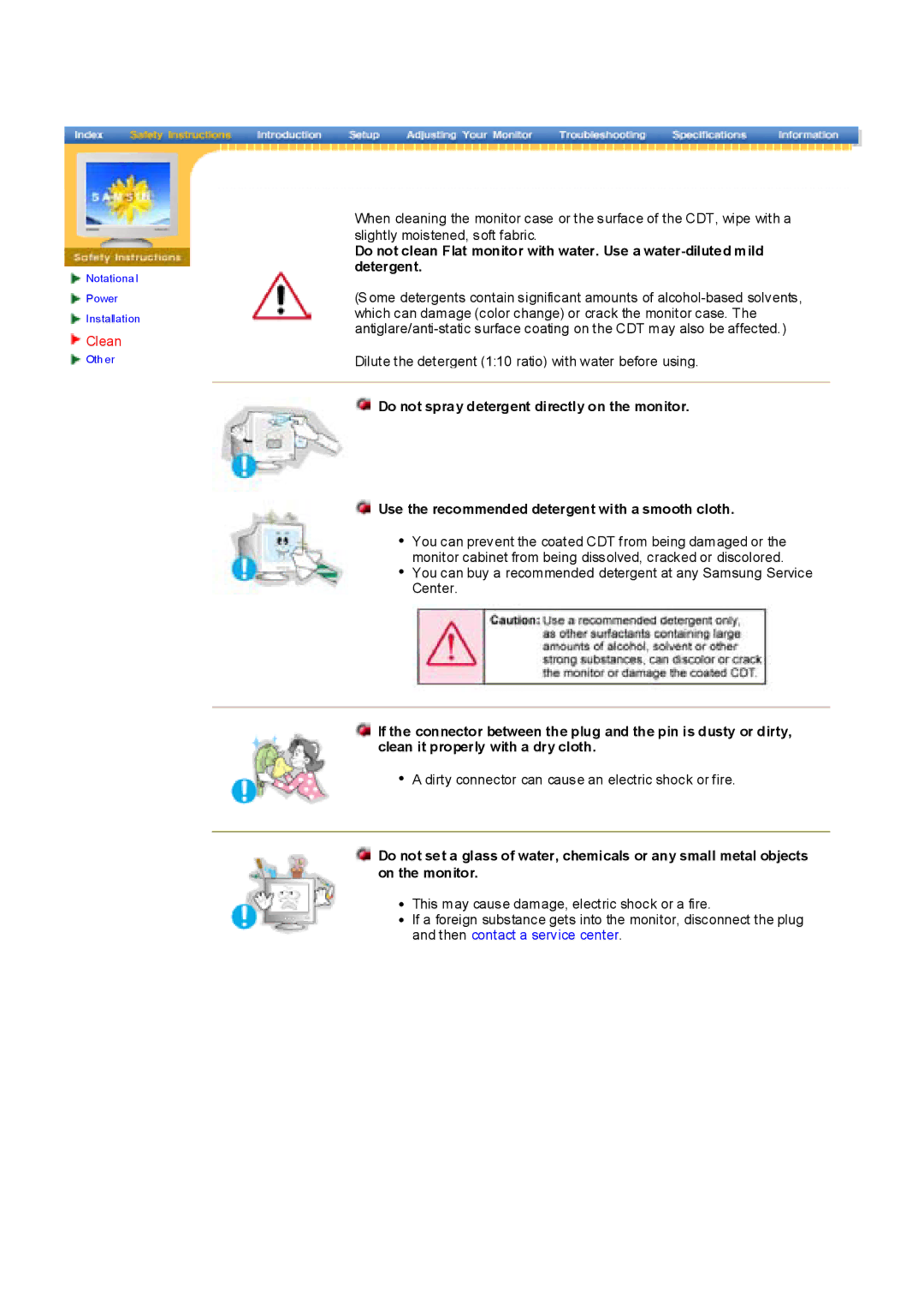 Samsung 997MB, 797MB manual Clean 