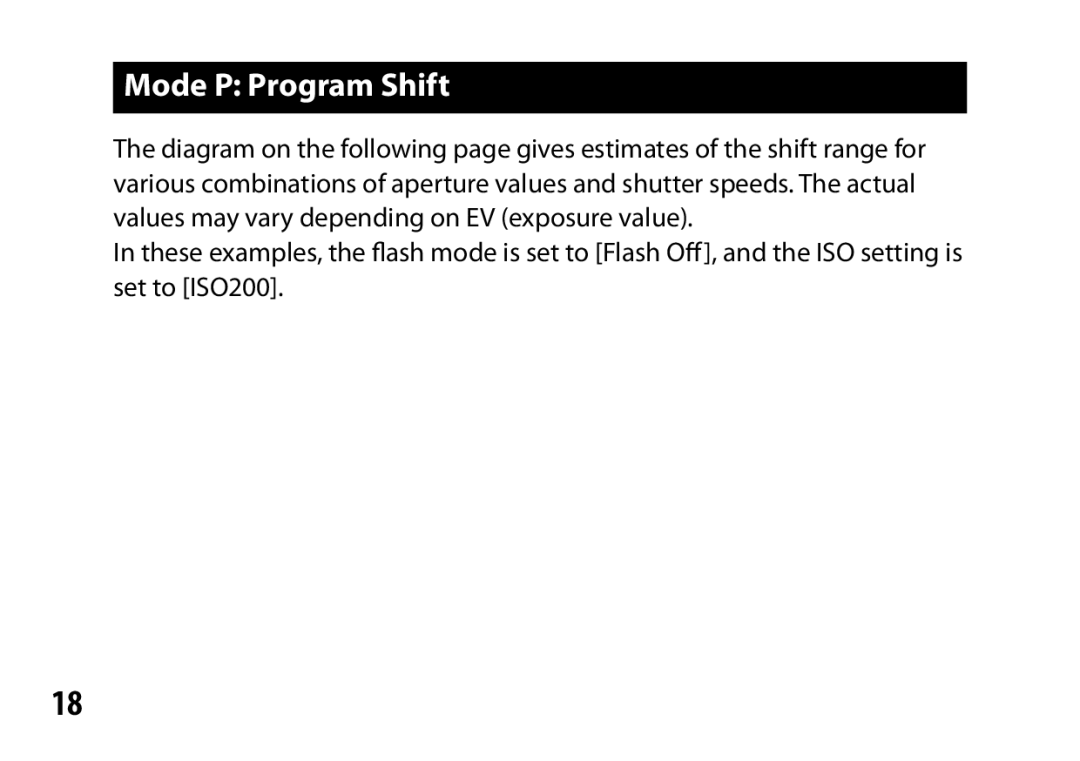 Samsung A12 instruction manual Mode P Program Shift 